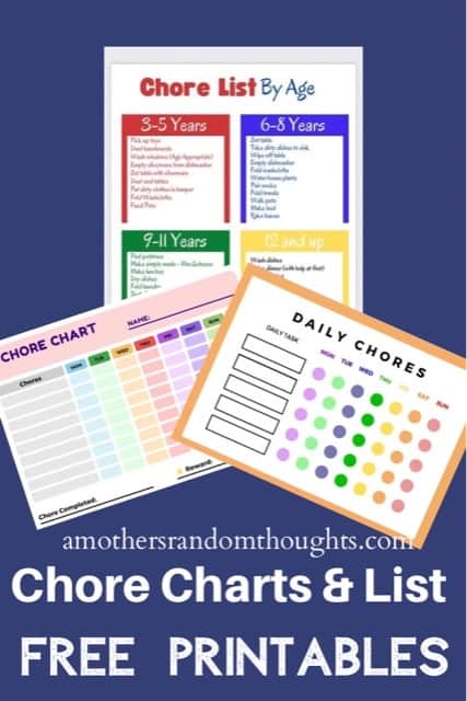 Chore charts and lists