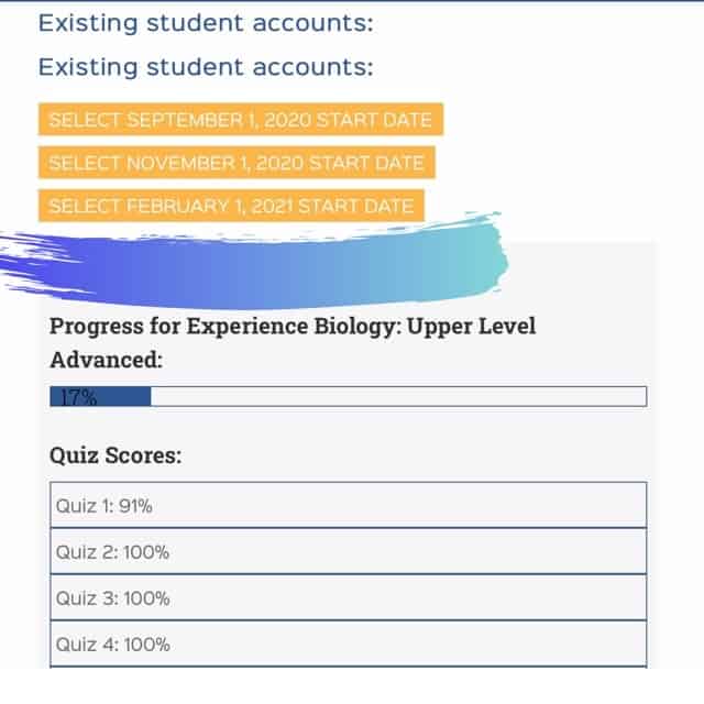 Progress for Experience Biology - High School Science