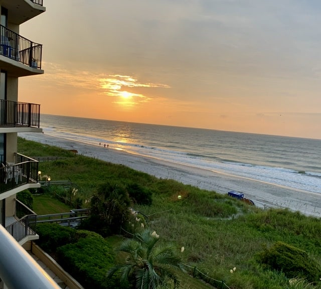 View of sunrise at myrtle beach
