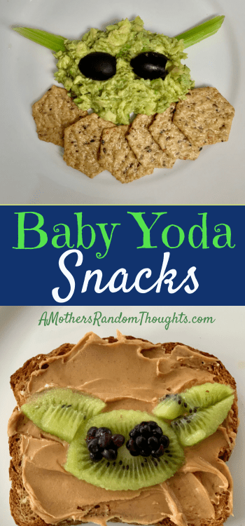 Baby yoda faces made from food