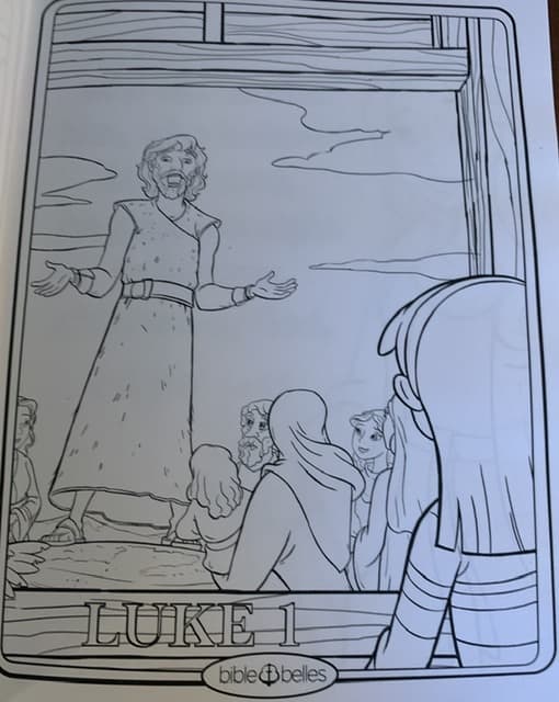 Luke 1 Coloring page from Bible Belles