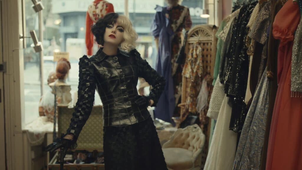 Emma Stone in Disney's Cruella. This movie review is designed for Christian parents.