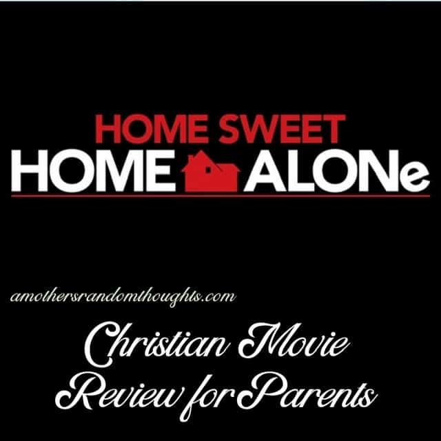 Home Sweet Home Alone poster in black with white and red letter