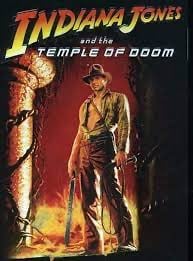 Indiana Jones and the Temple of Doom poster featuring Harrison Ford