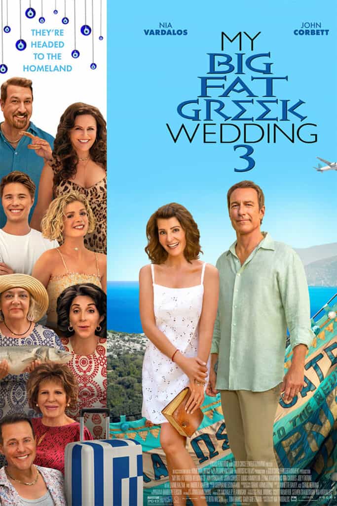 My Big Fat Greek Wedding 3 Movie poster featuring Nia Vardalos and John Corbett