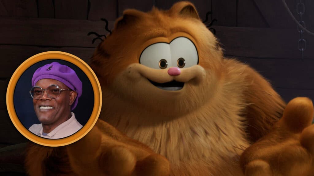 Samuel L. Jackson plays Vic - Garfield's in the 2024 The Garfield Movie.