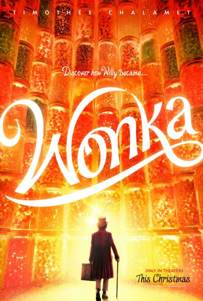 Wonka movie poster from the 2023 film
