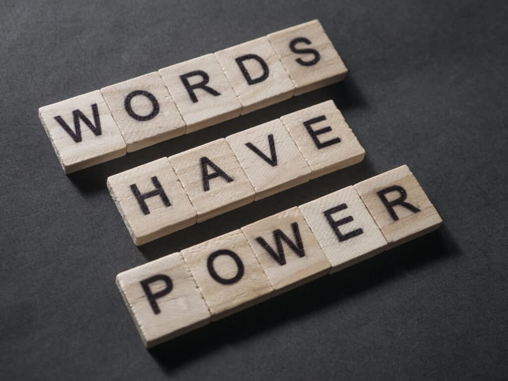 Words Have Power on Scrabble Tile