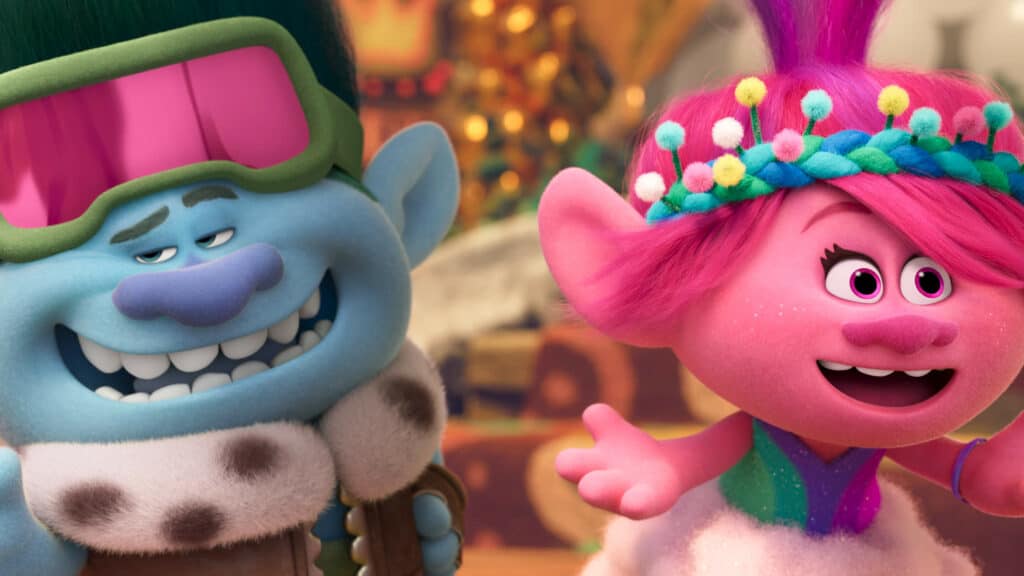 Poppy and John Dory in Trolls Band Together