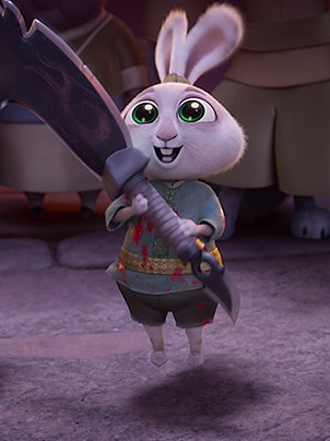 Cute rabbit in Kung Fu Panda 4